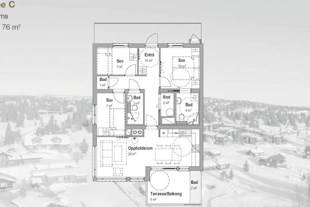 Appartement Beautiful Penthouse With Panoramic View At Sjusjoen Extérieur photo